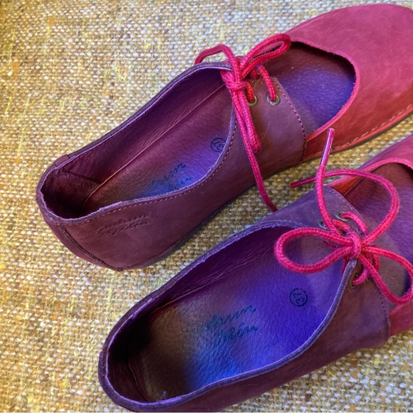 GUDRUN SJODEN red nubuck shoes, size 37 - Picture 2 of 6